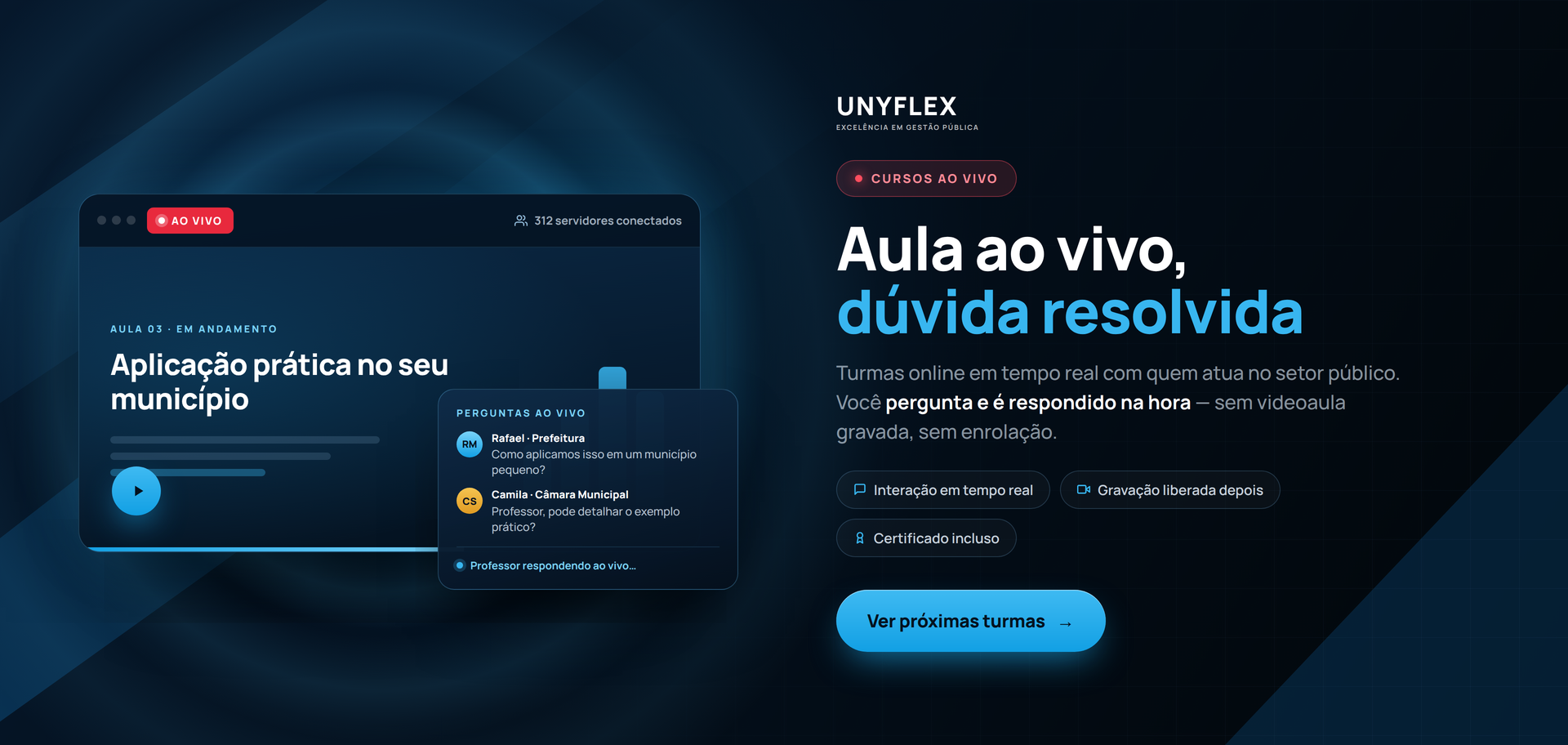 Unyflex — Cursos ao vivo